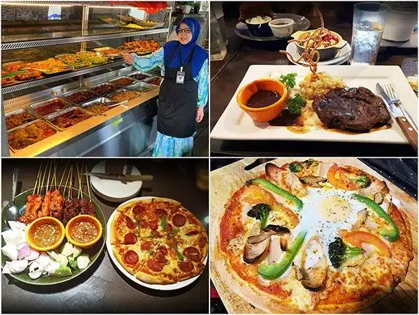 Pizza Vs Satay - Gambar Makanan